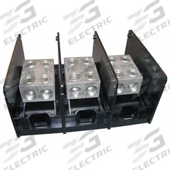 MERSEN Power Distribution Block: Open, Lug, Lug, 6 AWG – 350 kcmil For Line Side Wire Sizes (MPN MPDB69123). Key specifications — attr1361688: Surface; attr1308686: MERSEN; attr1361672: Copper.