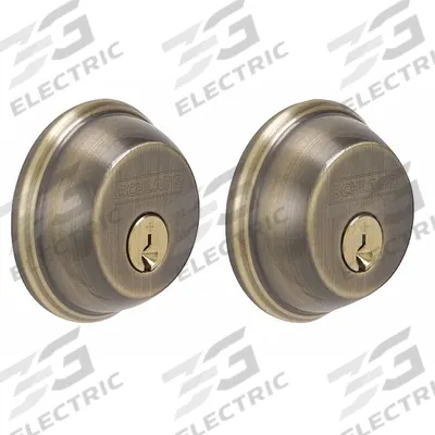 SCHLAGE Deadbolt Lock: Cylindrical, 1 3/8 in Door Thick - Max - Standard Cylindrical Deadbolts