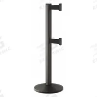 LAVI Barrier Post with Belt: Black, No Pattern, No Legend, 10 ft Belt Lg, Black, 10 ft x 2 in (MPN 50-3000DL/WB/BK). Key specifications — Base Material: Steel; Belt Color: Black; Brand: LAVI; Post Material: Aluminum; Post Color: Black; Message: No Legend.