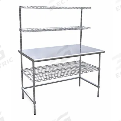 APPROVED VENDOR Workstation: Adj Ht, Stainless Steel, 60 in x 30 in - NSF-Certified Workstations