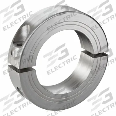 RULAND MANUFACTURING Shaft Collar: 2-Piece, Metric, Round, Clamp-On, 50 mm Bore Dia - Stainless Steel Shaft Collars