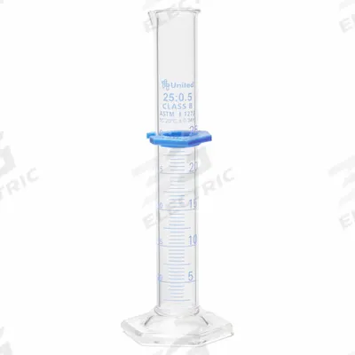 APPROVED VENDOR Graduated Cylinder: 25 mL, B, To Contain (TC) - Class B Glass Graduated Cylinders