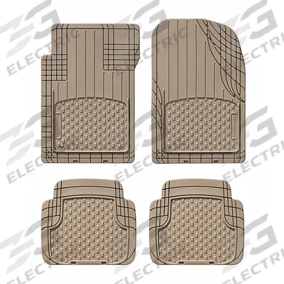 WEATHERTECH Vehicle Floor Mat: 27 in Lg (In.), 19 in Wd (In.), Tan - Front & Rear Floor Mat Sets