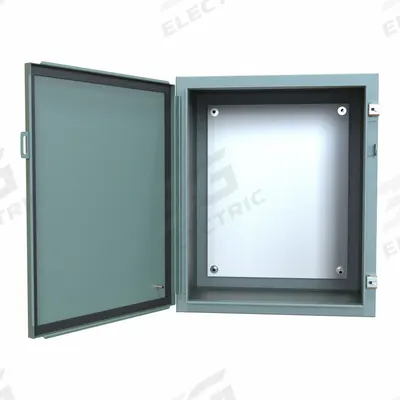 HAMMOND Electrical Enclosure: Steel, 24 in x 20 in, NEMA 12/13, w/Panel, Solid Cover - Steel Dust-Tight Enclosures