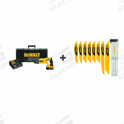 DEWALT Reciprocating Saw Kit: 1 Battery, 1 Charger, Blade Set, 1 1/8 in Stroke Lg - DEWALT Cordless Reciprocating Saws