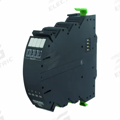 MURRELEKTRONIK Electronic Circuit Protector: Mico Pro, 4 Channels, 2 A Adj., 6 Connections - MICO Pro Circuit Protection Modules