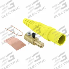 Single Pole Inline: Male, Yellow, 600V AC/600V DC, 400 A, Single Set Screw Termination, 16 Series (MPN 16D23-UY). Key specifications — Gender: Male; Series: 16; Brand: LEVITON.