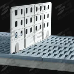 METRO Divider: 8 in x 24 in, Front to Back, 6 Dividers/Ledges, Polymer, Taupe (MPN MUD24-8). Key specifications — Brand: METRO; Material: Polymer; Total Number of Dividers/Ledges: 6; Color: Taupe.