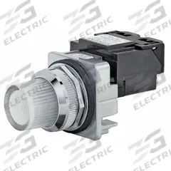 SIEMENS Pilot Light: 30 mm Panel Mounting Size, White, Incandescent, Class 52 Series (MPN 52PL5HB). Key specifications — Series: Class 52; Brand: SIEMENS; Includes Push-To-Test: No Push-To-Test Included.