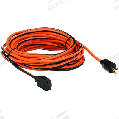 APPROVED VENDOR Extension Cord: Outdoor Use, 50 ft Lg, Outlet, 5-15P, 14/3, SJTW - Outdoor Extension Cords with Single Outlet