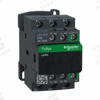 SCHNEIDER IEC Magnetic Contactor: Non-Reversing, 3 Poles, 3NO Contacts, 12 A, 120V AC/48V AC Coil (MPN LC1D12EHE). Key specifications — Brand: SCHNEIDER; Integrated Surge Suppression: No; Nominal Coil Voltage @ 60Hz: 48V AC.