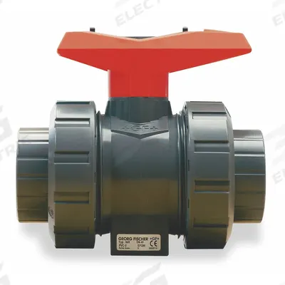 GF PIPING SYSTEMS Manual Two-Way Ball Valve: 1 1/4 in, Polypropylene, Straight, FNPT x FNPT - Polypropylene Ball Valves