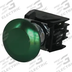 EATON Hazardous Location Push Button: 30 mm, Metallic, Mushroom Head Profile, 2NO/2NC (MPN 10250T713G). Key specifications — Manufacturer Part Number: 10250T713G; Product Type: Push Button Operators; Series: 10250T; Brand: EATON; AC Contact Rating: 10 A @ 600 V; Action: Momentary; DC Contact Rating: 2.5 A @ 250 V; Operator Illumination: Non-Illuminated.