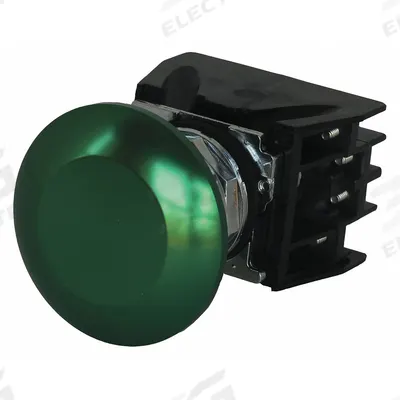 EATON Hazardous Location Push Button: 30 mm, Metallic, Mushroom Head Profile - Mushroom-Head Push Buttons