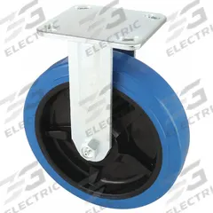 APPROVED VENDOR Plate Caster: Rigid, No Brake, Rubber, 8 in Wheel Dia, 2 in Wheel Wd, Slot, Ball (MPN P21R-EP080K-14-001). Key specifications — Wheel Bearing Type: Ball; Wheel/Tread Color: Blue; Brand: APPROVED VENDOR; Caster Type: Rigid.