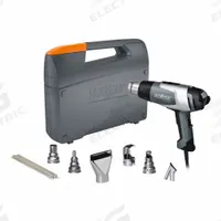 STEINEL Heat Gun Kit: Pistol-Grip, 120V AC, Two-Prong, LCD Display, 13.3 A Current (MPN AUTOHL2020). Key specifications — attr1324916: (1) Bare Tool, (5) Nozzles; attr1257106: Two-Prong; attr1257126: Yes; attr1257132: STEINEL; attr1257155: 115V AC.