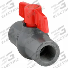 APPROVED VENDOR Manual Two-Way Ball Valve: 3/4 in, PVC, Straight, FNPT x FNPT, Full Port Ball Port (MPN 32H955). Key specifications — Brand: APPROVED VENDOR; Handle: Tee.