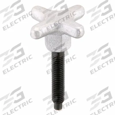 TE-CO Dog Point Hand Knob Screw: 3/8"-16 Thread, 1 3/4 in Thread Lg - Lobed-Head Dog-Point Hand Knob Screws