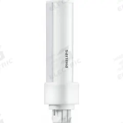 PHILIPS Compact LED Bulb: Type A, 2-Pin (GX23-2), Tube, LED, 4000K, 580 lm Light Output, 5 W Watt (MPN 5PL-C/LED/13H/840/IF5/P/2P 20/1). Key specifications — Brand: PHILIPS; Bulb Designation: 5PL-C/LED/13H/840/IF5/P/2P 20/1; Dimmable: No; Color Temperature: 4000K.