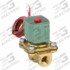 REDHAT Solenoid Valve: 2-Way, Normally Closed, 3/8 in Pipe Size, 110V AC/120V AC, Watertight (MPN 8210G001E). Key specifications — Pipe Size: 3/8 in; Voltage: 110V AC; Brand: REDHAT; Coil Enclosure: Watertight.