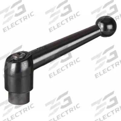 KIPP Adjustable Handle: Zinc w/ Steel Thread, 1/2"-13 - Ball-Style Adjustable Handles with Threaded Hole