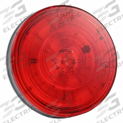 GROTE Stop/Turn/Tail Light: LED, Stop Light, Red, Round, 4 5/16 in Overall Dia - Stop Lights