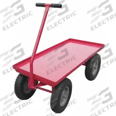 APPROVED VENDOR Wagon Truck: 3,000 lb Cap, 72 in L x 36 in W x 18 1/2 in H Deck, T-Shaped, Red (MPN 26Y474). Key specifications — Brand: APPROVED VENDOR; Color: Red.