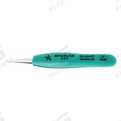 EXCELTA Tweezers: Stainless Steel, Point, Straight Tip - High-Precision Tweezers