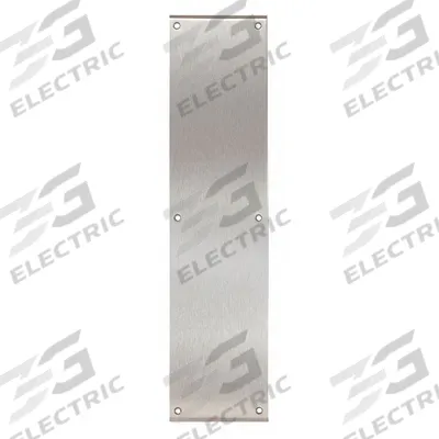 TRIMCO Door Push Plate: 4 in Wd, 25 in Ht - Standard Push Plates