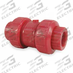 APPROVED VENDOR Ball Check Valve: Ball, Inline Valve Body, PVDF, 1 in Pipe Size, FNPT x FNPT, Std (MPN T65BC-V 1). Key specifications — Ball Material: PVDF; Brand: APPROVED VENDOR.