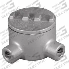 Conduit Outlet Body: Iron, GR, 1 1/2 in Trade Size, L Body, 72 cu in Body Capacity (MPN GRL150). Key specifications — Series: For Standard Body; Compatible Conduit Trade Size: 1-1/2 in; Thread Gender: Female; Hub Style: Threaded; Cover Included: Yes; Body Style: L; Connection Type: Threaded; Back Type: Round.