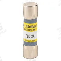 LITTELFUSE Fuse: FLQ Series, Midget, Time-Delay, 2 A, 500 V AC, 300 V DC, 13/32 in x 1 1/2 in (MPN FLQ002). Key specifications — Series: FLQ; Brand: LITTELFUSE.