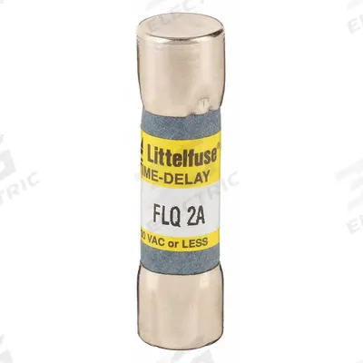 LITTELFUSE Fuse: FLQ Series, Midget, Time-Delay, 2 A, 500 V AC, 300 V DC - Time-Delay Cylindrical Fuses