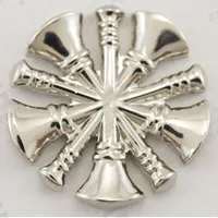 HEROS PRIDE Metal Rank Insignia: Chief Fire Bugles, 3/4 in, Silver, Metal, Clutch Pin, 1 PR (MPN 4448N). Key specifications — attr1074238: Clutch Pin; attr188498: 3/4 in; attr188499: Silver; attr188500: Metal; attr188503: Chief Fire Bugles; attr193746: HEROS PRIDE.