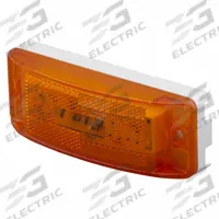 GROTE Clearance Marker Lamp: Clearance Light, LED, Rectangular, Amber, Screw, Blunt Cut Wires (MPN G2103). Key specifications — Lens Color: Amber; Brand: GROTE; Electrical Connection: Blunt Cut Wires; Lighting Technology: LED; Mount Type: Screw; SAE Lens Code: P2.