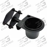 GAMBER-JOHNSON Device Mount: Forklifts, Overhead Guard, Black, 3 3/4 in Overall Ht, 8 in Overall Dp (MPN 7160-1669). Key specifications — Color: Black; Mounting Location: Overhead Guard; Includes: 4 in Diamond Plate; Features: Pen Holder Included in Cup Holder Design; Compatible Vehicle Type: Forklifts.