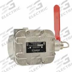 APPLETON ELECTRIC Emergency Cable Pull Switch: AFUX Series, Right Pull Cord, 15 lb Pull Force (MPN AFUX0333-05). Key specifications — Case Material: Cast Aluminum; Horsepower: 1 HP @ 240V AC; IP Rating: Not Rated; Reset: Actuator; Indicator: Flag Arm; Wiring Entry: Conduit; Manufacturer Part Number: AFUX0333-05; Action: Maintained.