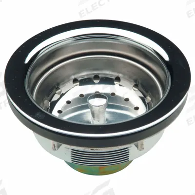 ZURN Strainer: Brass, Chrome, 2 1/2 in Overall Ht, 4 3/8 in Overall Dia, Threaded - Sink Drains with Basket Strainer without Tailpiece