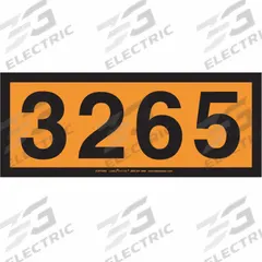 LABELMASTER Orange Panel Placard: 3265, 6 5/16 in x 15 3/4 in, 6 5/16 in Label Ht, Vinyl, 25 PK (MPN ZOPP3265). Key specifications — Brand: LABELMASTER; Message: 3265.