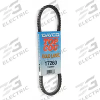 DAYCO Automotive Drive Belt: V-Belt, 20A, A Belt Trade Size, Cogged Belt, 38° Angle, 1/2 in Thick (MPN 28550). Key specifications — Brand: DAYCO; Reinforcing Cord Material: Polyester; Industry Number: 20A1395.