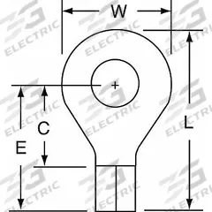 3M Ring Terminal: Bare, 1/4 in Stud Size, 12 AWG to 10 AWG Wire Sizes, 600 V, Butted Barrel & Seam (MPN MU10-14RHTK). Key specifications — Brand: 3M.