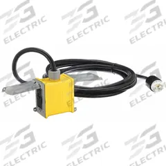 SOUTHWIRE Generator Cord with Pendant Box: 25 ft Lg, 12/4, L14-20P Plug, 4 Outlets, 20 A Current (MPN LIV1025). Key specifications — Brand: SOUTHWIRE; Power Indicator: No; Temperature Rating: -40° to 194°F; NEMA Plug Configuration: L14-20P.