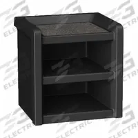 CORTECH Nightstand: Black, 21 1/2 in Overall Ht, 21 in Overall Wd, 18 in Overall Dp, 3 Shelves (MPN 7609BK). Key specifications — Brand: CORTECH; Furniture Series: Endurance.