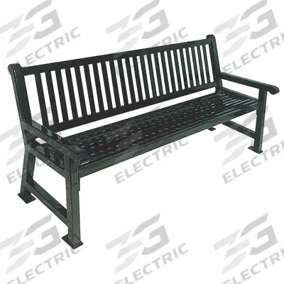 ULTRASITE Outdoor Bench: Savannah, 48 in Overall Lg, 36 1/8 in Overall Ht, Black - Thermoplastic Coated Steel Benches