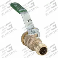 VIEGA PROPRESS Manual Two-Way Ball Valve: 1/2 in Size, Bronze, Straight, Press x Press, Two-Piece (MPN 79875). Key specifications — Brand: VIEGA PROPRESS; Handle: Locking Lever.