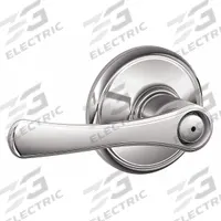 SCHLAGE Door Lockset: Privacy Lever Locksets, Chrome, ADA Compliant (MPN F40 VLA 625). Key specifications — Ligature Resistance: Not Ligature-Resistant; Brand: SCHLAGE; Lockset Function ANSI Code: F76; Visual Indicator Message: No Message; Lockset Style: Avila; ADA Compliant: Yes; Finish: Bright Chromium-Plated : Brass.