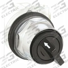 SCHNEIDER Selector Switch: 30 mm Panel Mounting Size, 2 Positions, Short Lever, SPDT, Metallic (MPN 9001KS11BH1). Key specifications — AC Contact Rating: 1.5 A @ 480 V; Action: Maintained/Maintained; Cam: E; DC Contact Rating: 0.27 A @ 250 V; Hazardous Location Specification: Not Rated; Operator Head Material: Polycarbonate; Operator Head Type: Short-Handled Knob; Operator Illumination: Non-Illuminated.