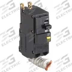 SQUARE D Miniature Circuit Breaker: 50 A, 120/240V AC, Single Phase, 10kA at 120/240V AC, 2 Poles (MPN QOB250GFI). Key specifications — Phase: Single; Amps: 50 A; AC Voltage Rating: 120/240V AC; Max. AIR Rating: 10kA at 120/240V AC; For Use With: QO Load Centers and NQ Panelboards; Brand: SQUARE D.