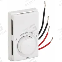 DAYTON Electric Baseboard Heater Thermostat: White, 120/208/240/277V AC, 55° to 85°F, 2 Poles (MPN 3UF74). Key specifications — Housing Color: White; Voltage: 120/208/240/277V AC; Thermostat Control Range: 55° to 85°F; Thermostat Control Type: Mechanical Selector Dial; Mounting Type: Wall Mount; Brand: DAYTON.