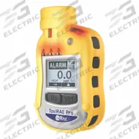 HONEYWELL Single-Gas Detector: Ammonia ( NH3 ), HONEYWELL RAE Systems ToxiRAE Pro, Lithium, NH3, LCD (MPN G02-B810-100). Key specifications — Gas Detected: Ammonia; Housing Color: Black; Battery Chemistry: Lithium.